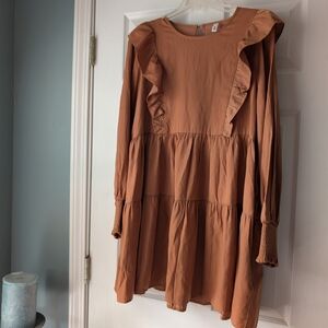 Ruffled Brown Tunic/Dress